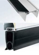 Special top and bottom rubber seals Special, single and triple adhesion rubber strips made of elastomer PVC are provided at the top and bottom of the garage door respectively, In order to protect the garage space against the wind, dust and water.