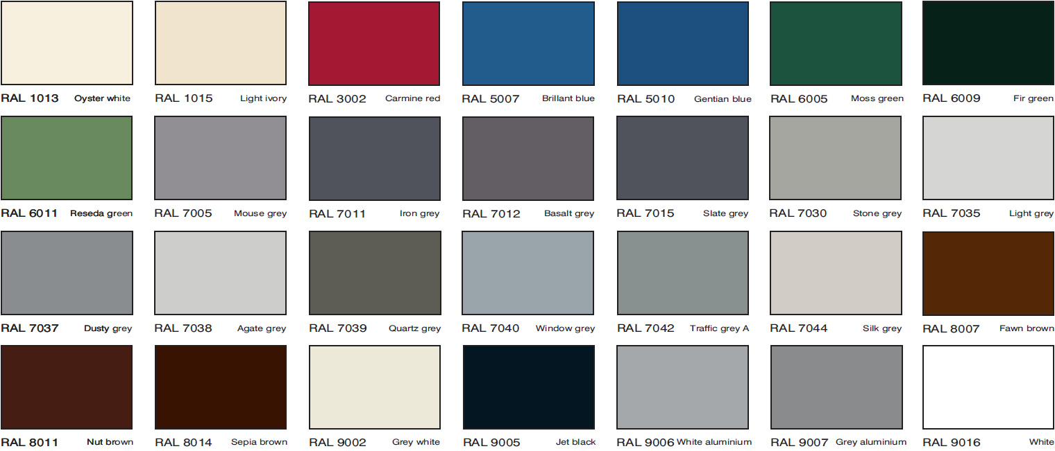 Main Color Palette - Technical Info - Gerolimatos - Roller Shutters ...